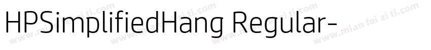 HPSimplifiedHang Regular字体转换
